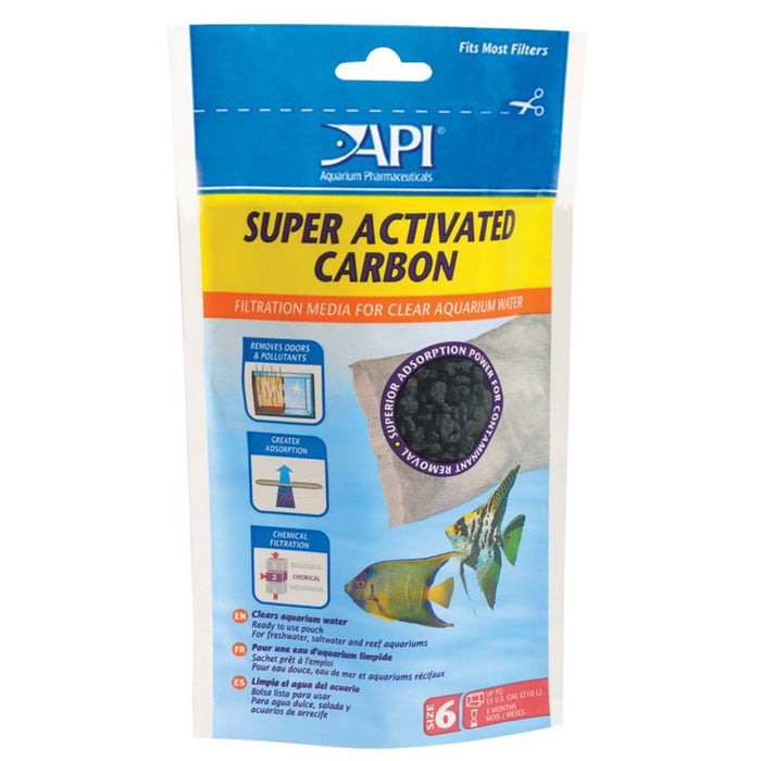 API Super Activated Carbon Filter Media 1ea/Size 6, 1 pk