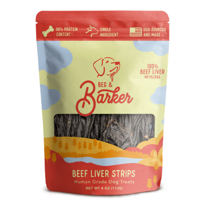 Beg & Barker Beef Liver Strip Dog Treats 1ea/4 oz