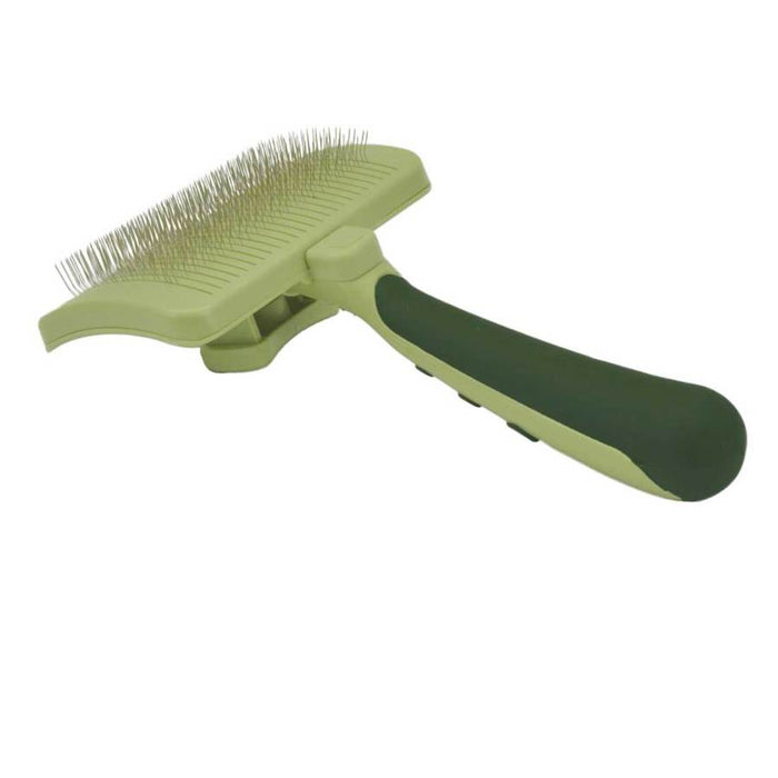 Safari Dog Self-Cleaning Slicker Brush Light Green/Dark Green, 1ea/LG