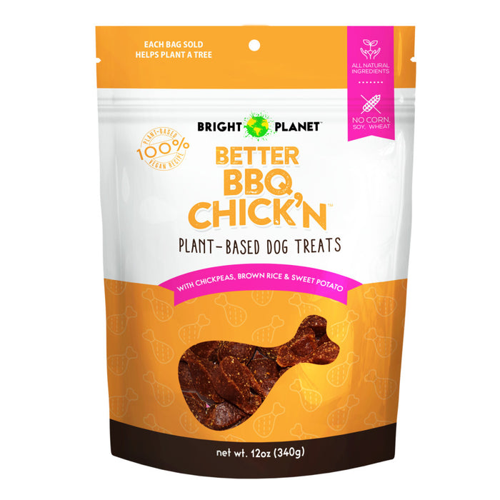 Bright Planet Pet Better BBQ Chick'n Dog Treat 1ea/12 oz