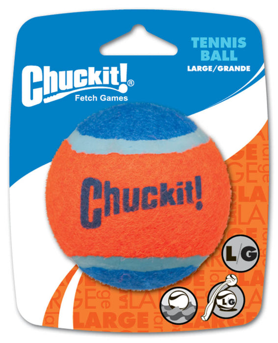 Chuckit! Tennis Ball Dog Toy Shrink Sleeve Blue/Orange, 1ea/LG, 1 pk