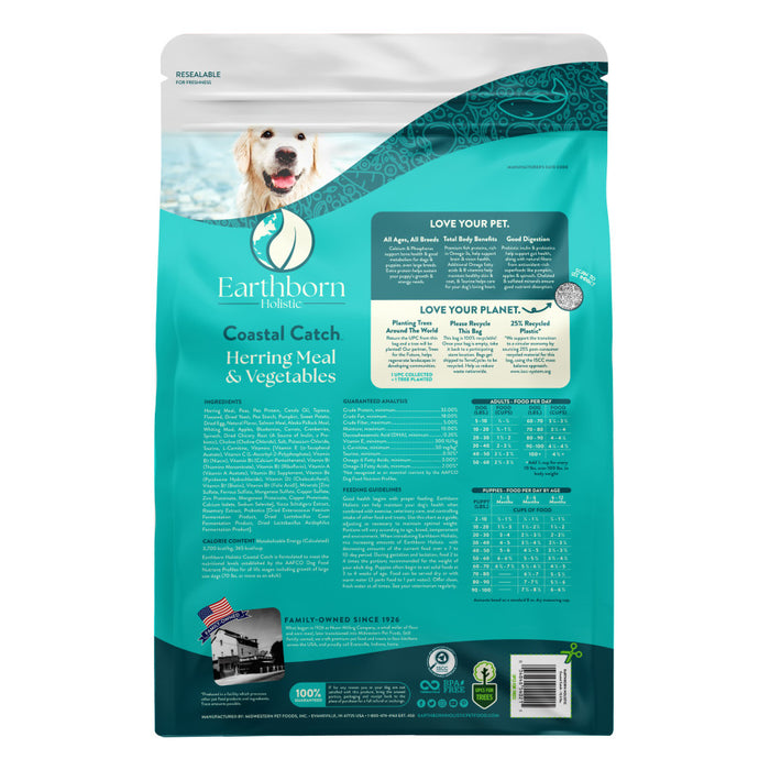 Earthborn Holistic Coastal Catch Grain-Free Dry Dog Food Herring Meal & Vegetables, 1ea/12.5 lb