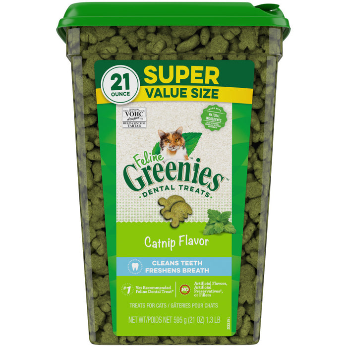 Greenies Feline Adult Cat Dental Treats Catnip, 1ea/21 oz