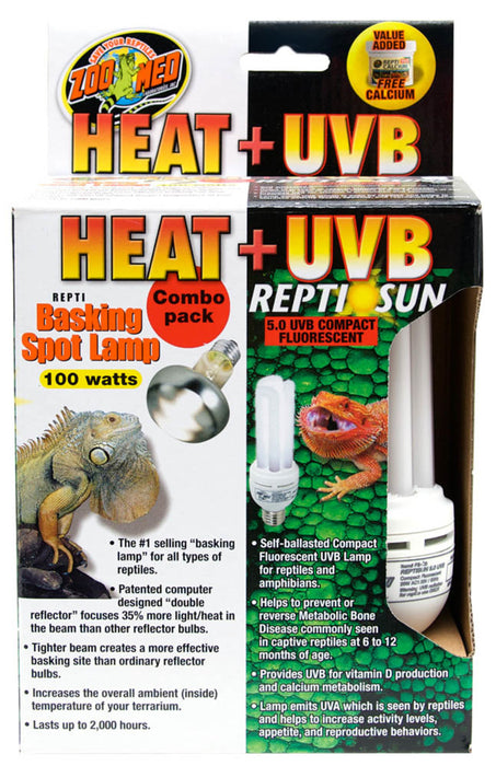 Zoo Med Heat + UVB Combo Pack 1ea