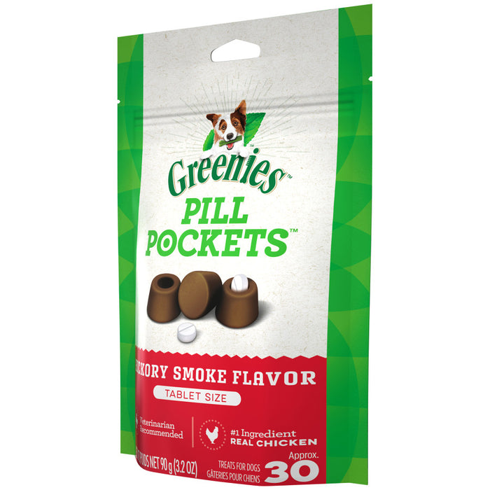 Greenies Pill Pockets for Tablets Hickory Smoke, 1ea/30 ct, 3.2 oz