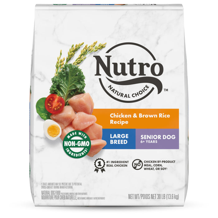 Nutro Products Natural Choice Large Breed Senior Dry Dog Food Chicken & Brown Rice, 1ea/30 lb