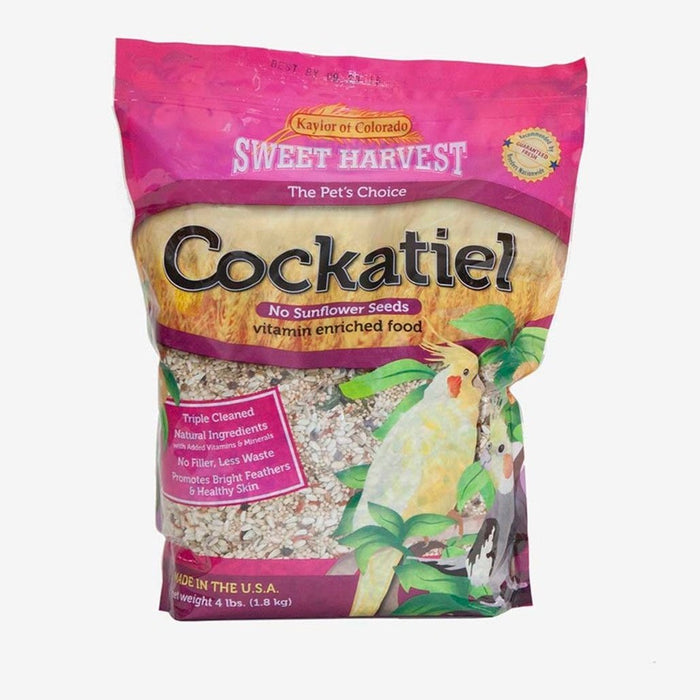 Sweet Harvest Vitamin Enriched Cockatiel Food with out Sunflower Seeds 1ea/4 lb