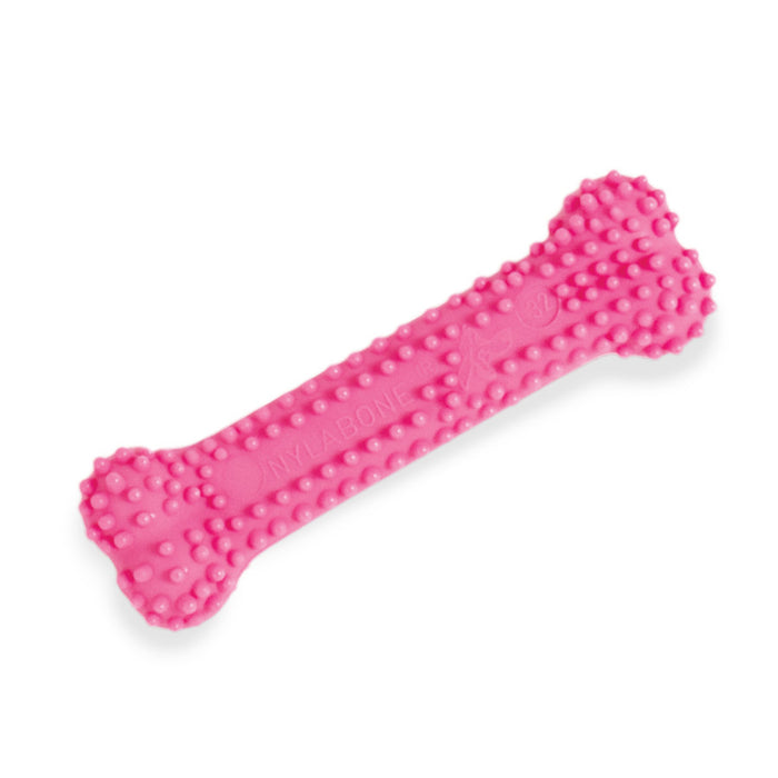 Nylabone Puppy Teething & Soothing Flexible Chew Toy Pink, 1ea/XS - Up To 15 lb