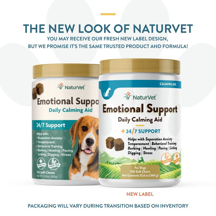 NaturVet Emotional Support Long Term Daily Calming Aid 1ea/120 ct