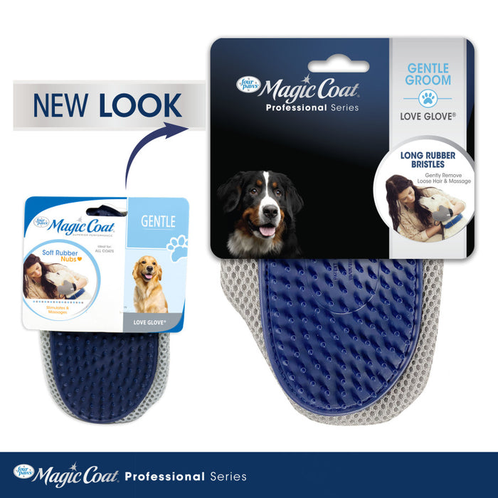 Four Paws Magic Coat Professional Series Love Glove Dog Grooming Mitt Grooming Mit, 1ea/One Size