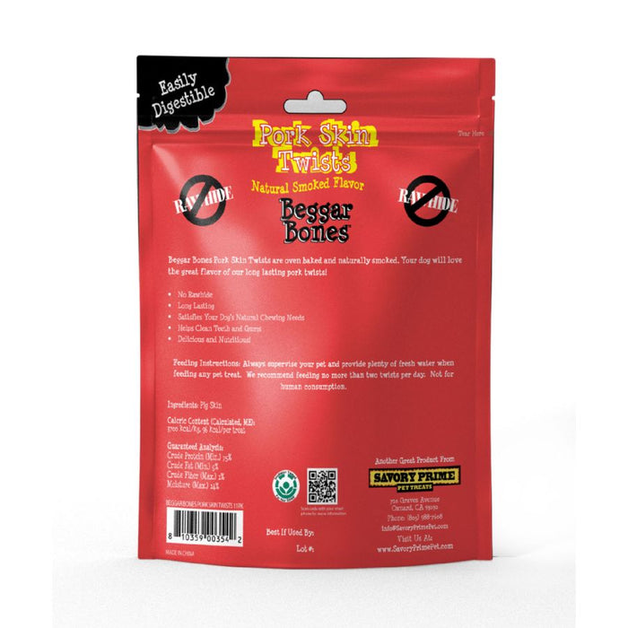 Savory Prime Beggar Bone Pork Skin Twists 1ea/11 pk