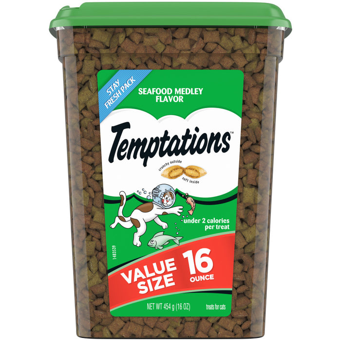 Temptations Classics Crunchy & Soft Adult Cat Treats Seafood Medley, 1ea/16 oz