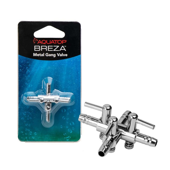 Aquatop BREZA Metal Gang Valve 3-Way, Silver, 1ea