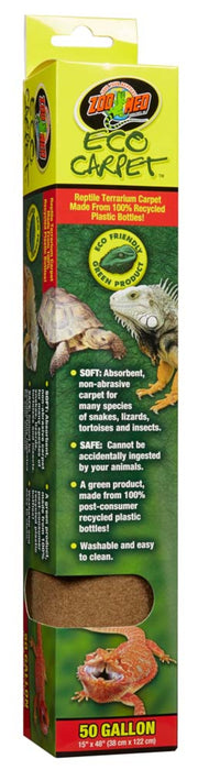 Zoo Med Eco Carpet Reptile Terrarium Carpet Tan, 1ea/50 gal, 15in X 48in