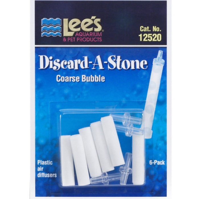 Lee's Aquarium & Pet Products Discard-A-Stone White, 1ea/Coarse, 6 Piece