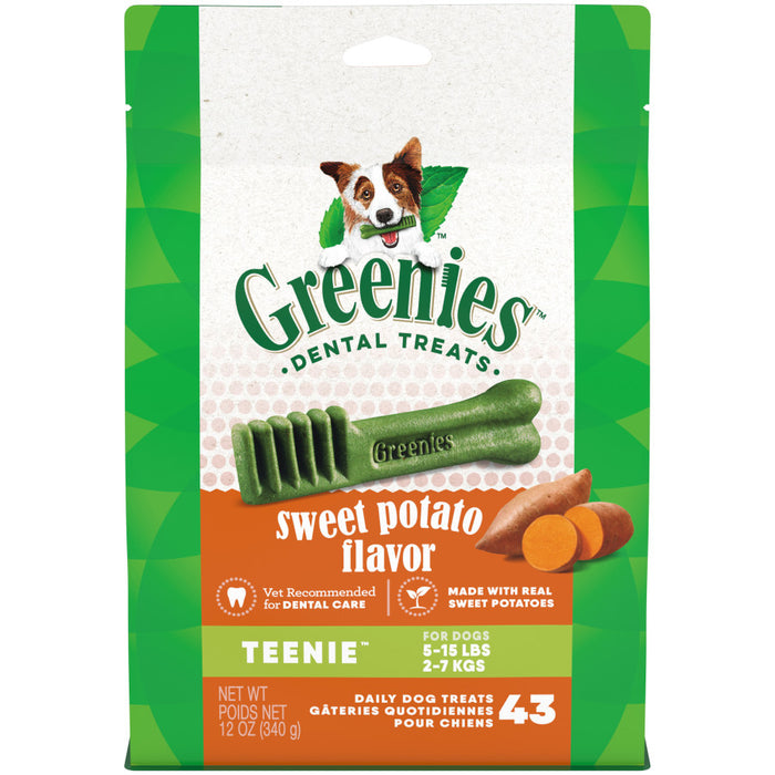 Greenies Dog Dental Treats Sweet Potato, 1ea/Teenie, 43 ct, 12 oz