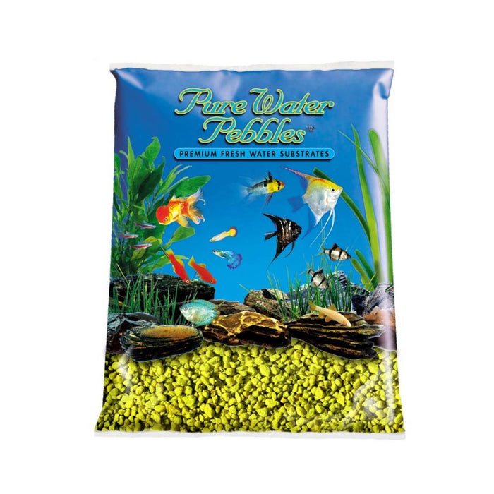 Pure Water Pebbles Premium Fresh Water Coated Aquarium Gravel Daffodil, 1ea/25 lb