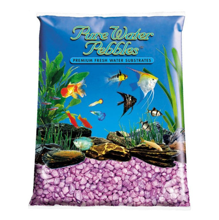 Pure Water Pebbles Premium Fresh Water Frosted Aquarium Gravel Lavender, 1ea/25 lb