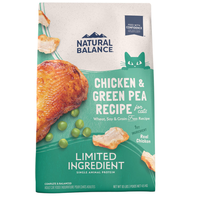 Natural Balance Pet Foods L.I.D. Dry Cat Food Green Pea & Chicken, 1ea/10 lb