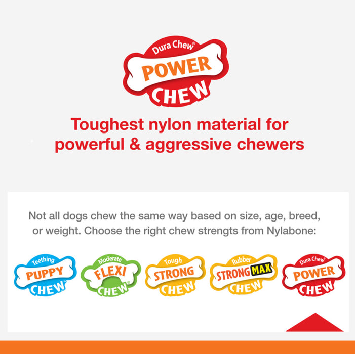 Nylabone Flavor Frenzy Power Chew Triple Pack Pancakes & Sausage, Roast Beef Club, & Lasagna, 1ea/XS - Up To 15 lb