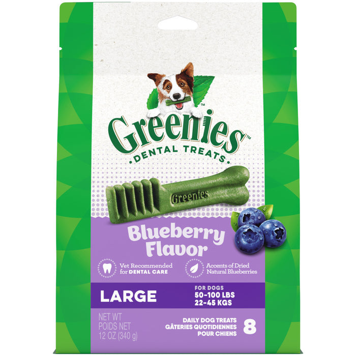 Greenies Dog Dental Treats Blueberry, 1ea/12 oz, 8 ct, Large