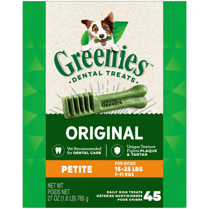 Greenies Dog Dental Treats Original, 1ea/27 oz, 45 ct, Petite