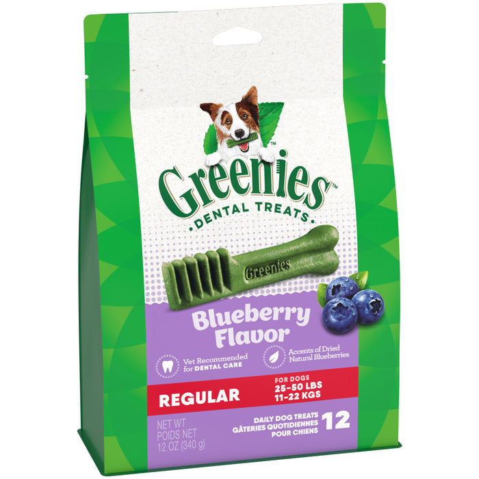 Greenies Dog Dental Treats Blueberry, 1ea/12 oz, 12 ct, Regular