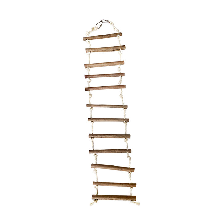 A & E Cages Natural Wood Rope Ladder 1ea/LG