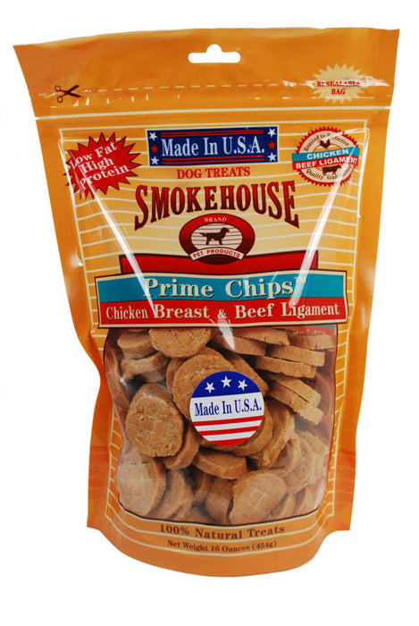 Smokehouse USA Made Prime Chips Dog Treat Chicken & Beef, 1ea/16 oz