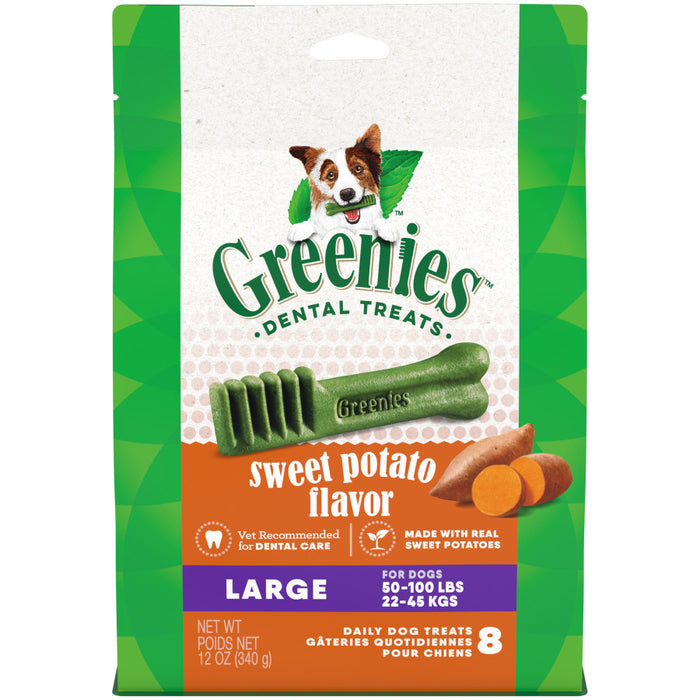 Greenies Dog Dental Treats Sweet Potato, 1ea/Large, 8 ct, 12 oz