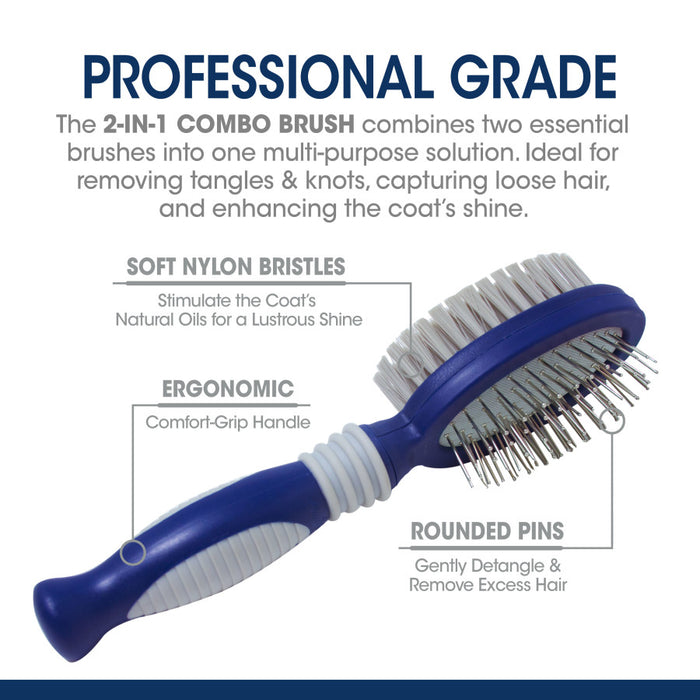 Four Paws Magic Coat Professional Series 2-in-1 Combo Pin and Bristle Dog Brush 2 in 1, 1ea/One Size