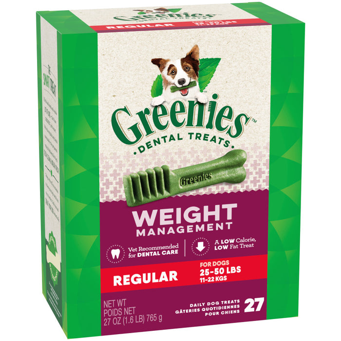 Greenies Weight Management Dog Dental Treats 1ea/27 oz, 27 ct, Regular