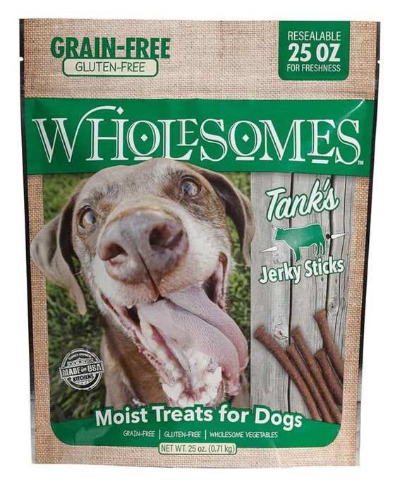 Wholesomes Tank's Beef Grain Free Jerky Sticks Moist Dog Treats 1ea/25 oz