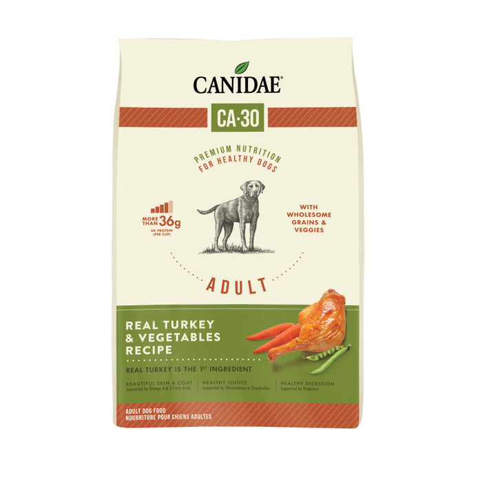 CANIDAE CA-30 Dry Dog Food Real Turkey, Peas & Carrots, 1ea/25 lb