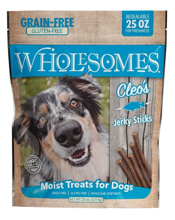 Wholesomes Cleo's Fish Grain Free Jerky Sticks Moist Dog Treats 1ea/25 oz