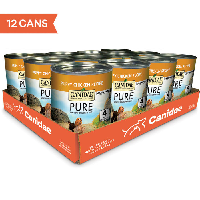 CANIDAE PURE Grain-Free Foundations Puppy Wet Dog Food Chicken, 12ea/13 oz