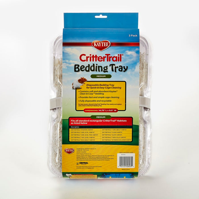 Kaytee Crittertrail Bedding Tray 1ea/3 ct, 5 in X 9.75 in X 16.75 in