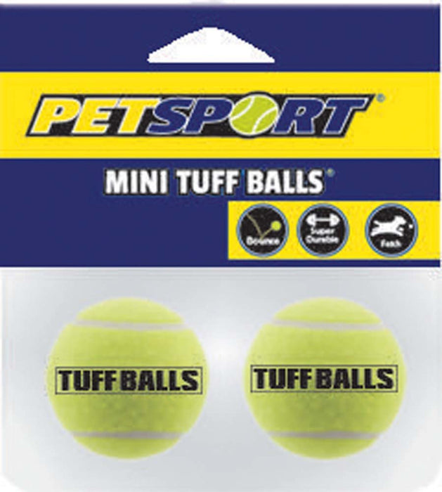 Petsport USA Tuff Ball Dog toy Yellow, 1ea/2 pk, 1.5 in