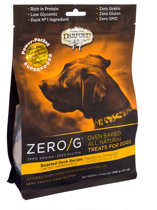 Darford Zero/G Oven Baked All Natural Dog Treats Regular, Roasted Duck Recipe, 1ea/12 oz