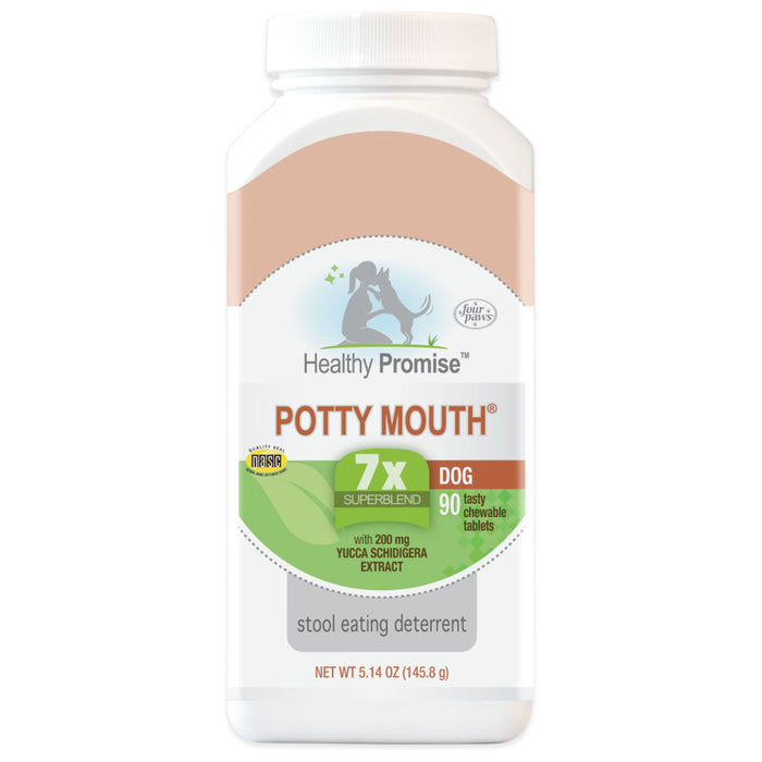 Four Paws Healthy Promise Potty Mouth Tablets - Coprophagia Stool Eating Deterrent for Dogs Potty Mouth, 1ea/90 ct