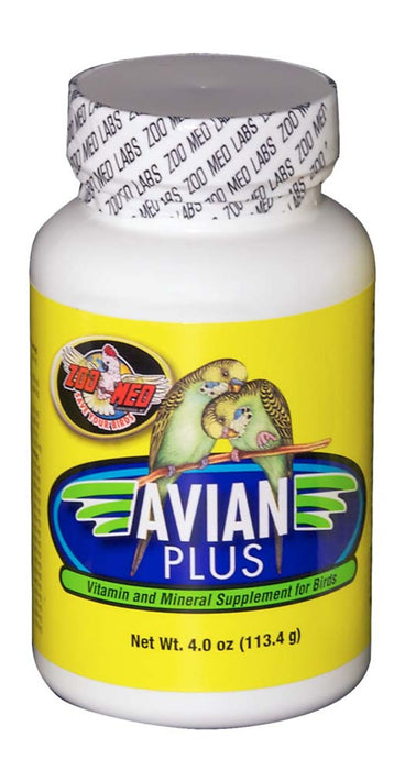 Zoo Med Avian Plus Vitamin and Mineral Bird Supplement 1ea/4 oz