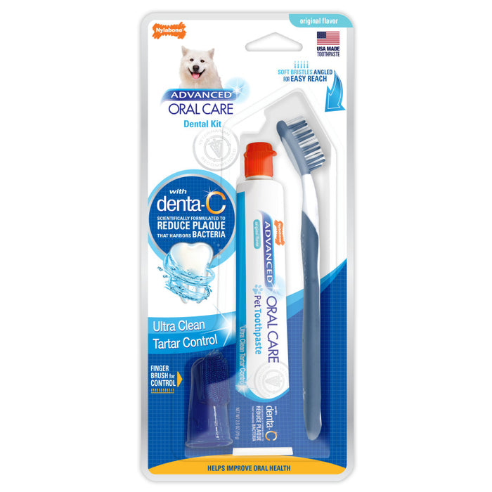 Nylabone Advanced Oral Care Dog Dental Kit Original, 1ea/3 ct