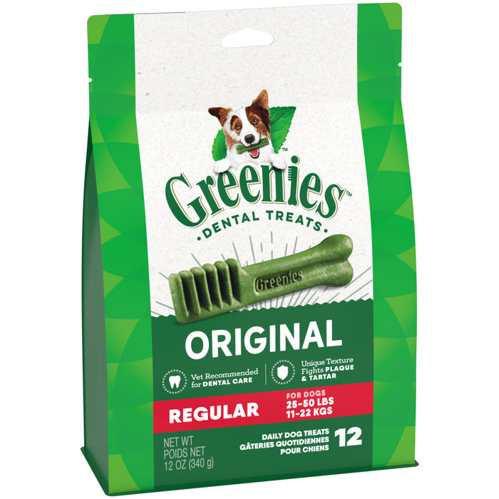 Greenies Dog Dental Treats Original, 1ea/12 oz, 12 ct, Regular