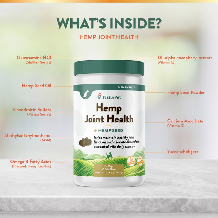 NaturVet Hemp Joint Health Soft Chews 1ea/60 ct