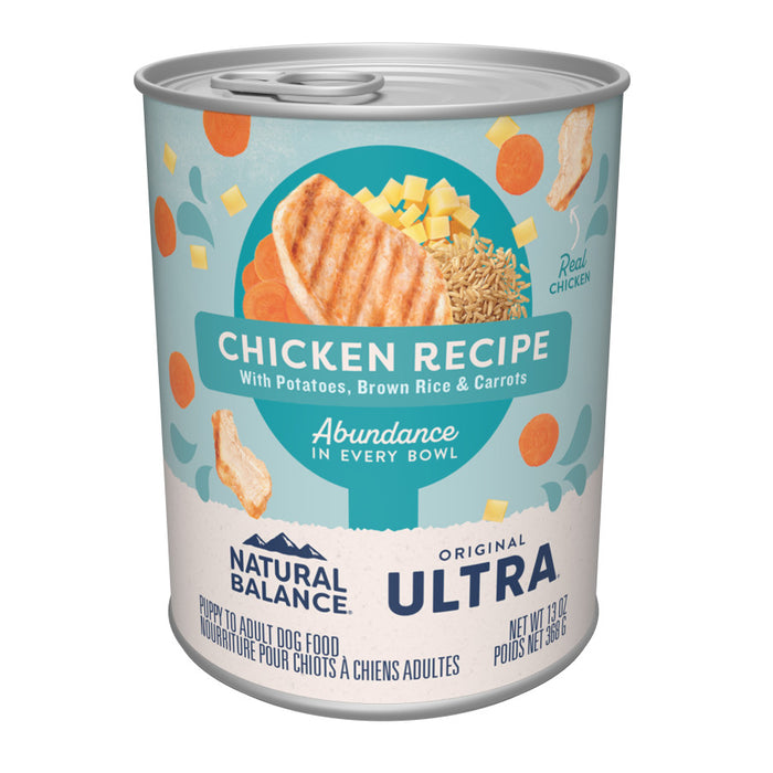 Natural Balance Pet Foods Ultra Premium Wet Dog Food Chicken, 12ea/13 oz