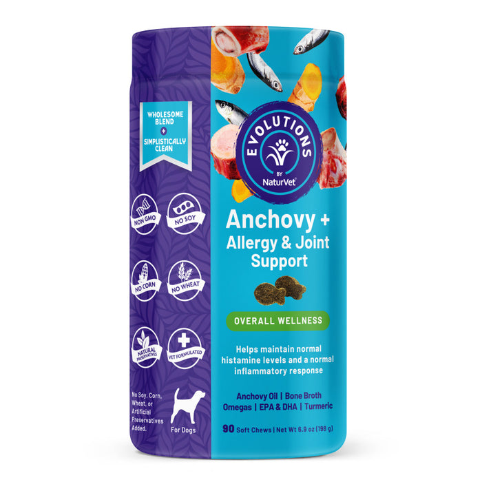 Evolutions by NaturVet Anchovy+ Allergy & Joint Support Soft Chews 1ea/90 ct