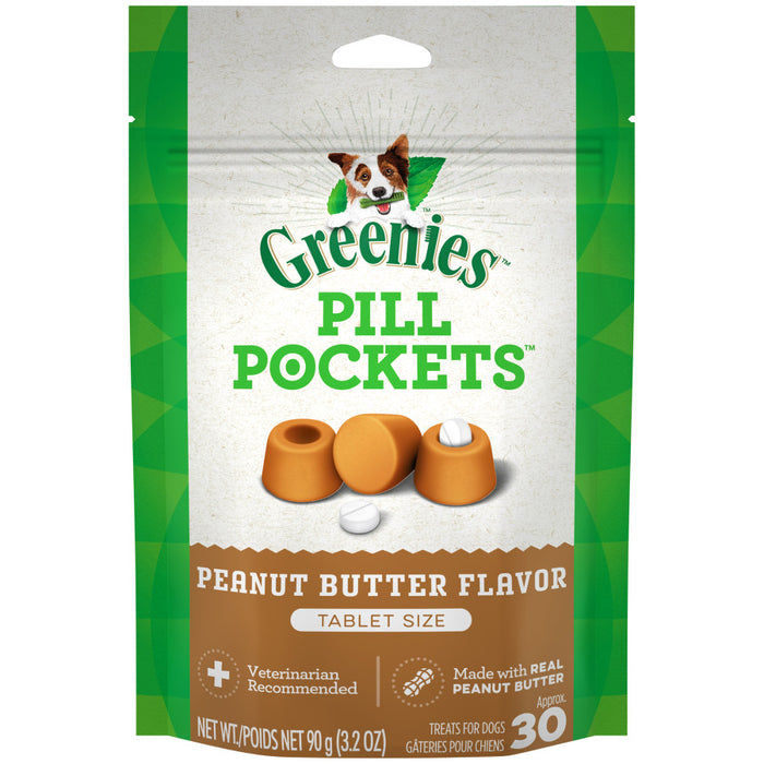 Greenies Pill Pockets for Tablets Peanut Butter, 1ea/30 ct, 3.2 oz