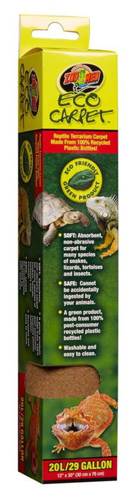 Zoo Med Eco Carpet Reptile Terrarium Carpet Tan, 1ea/20L/29 gal, 12in X 30in