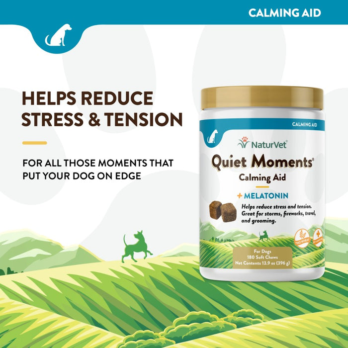 NaturVet Quiet Moments Calming Aid Plus Melatonin Soft Chew 1ea/180 ct