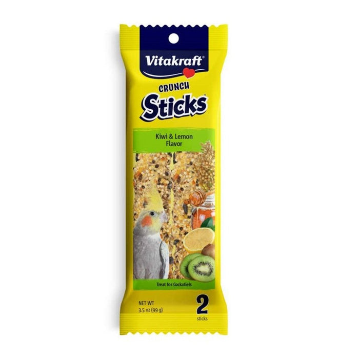 Vitakraft Crunch Sticks Kiwi & Lemon Flavor Cockatiel Treat 1ea/3.5 oz, 2 ct